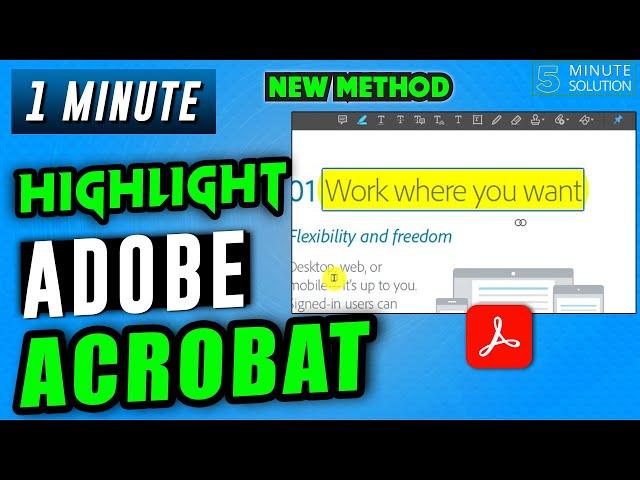 How to highlight in adobe acrobat 2024 | highlight text PDF