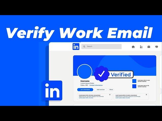 How to verify work email on LinkedIn | Workplace verification with work email on LinkedIn