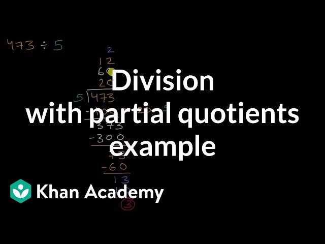 Division with partial quotients example