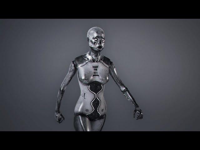 Robot Android Female Turnaround