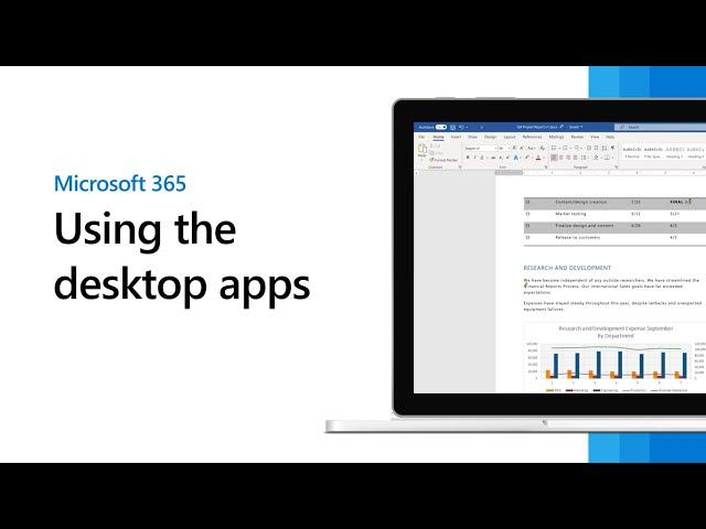 Using the desktop apps in Microsoft 365