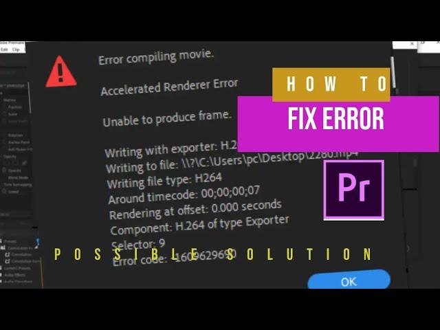 How to FIX ACCELERATED RENDERER ERROR In Premiere Pro