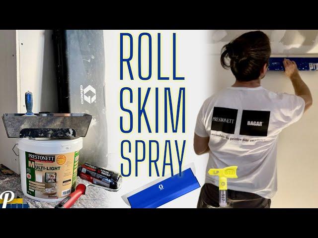 [Easy Method] ROLLER Plaster, SKIM Coat and SPRAY Your Drywall