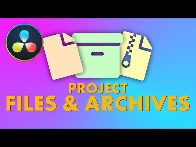 Save Project Files And Make Project Archives in DaVinci Resolve