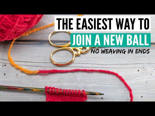 The easiest way to join in a new ball in knitting - Trim, Overlap & Felt [no weaving in ends]