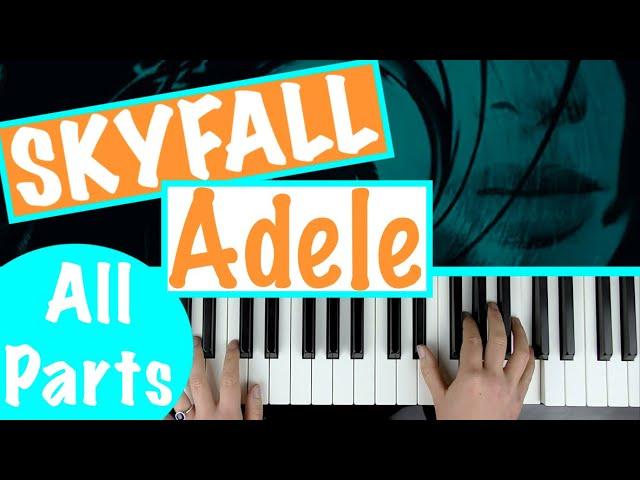 How to play SKYFALL - Adele Piano Tutorial Chords Accompaniment