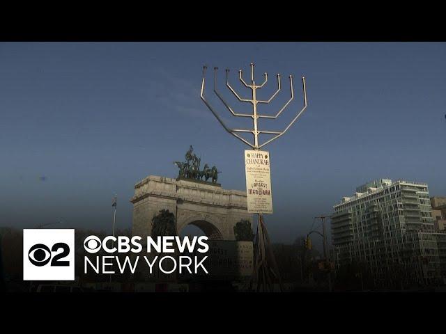 Brooklyn's largest menorah in place for Hanukkah