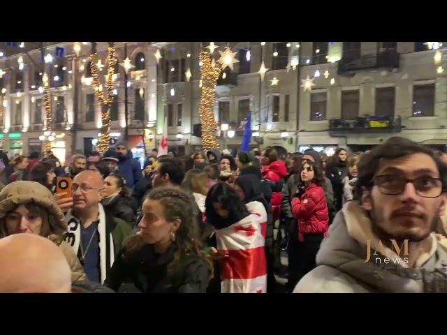 45th day of protests in Tbilisi, Georgia. 11.01.2025 /JAMnews English