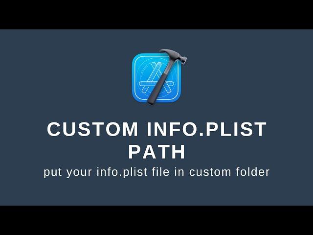 Setting custom Info.plist path Xcode