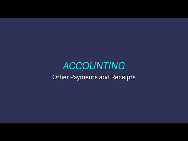 Sage Business Cloud Accounting (UK and Ireland) - Other Payments and Receipts