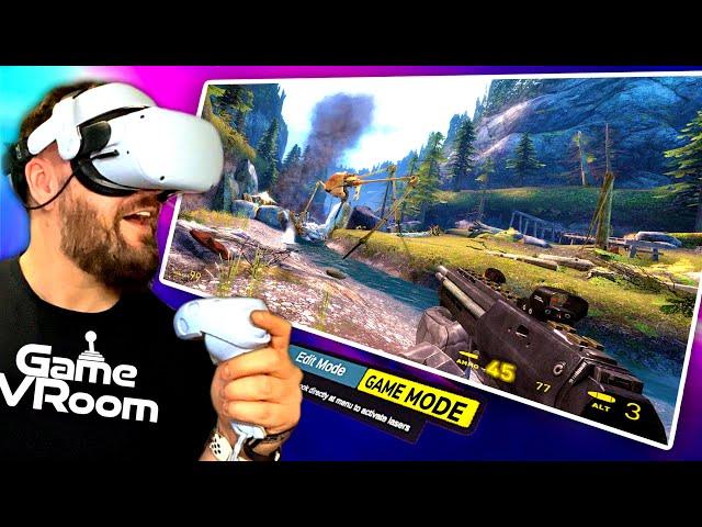 Playing PC games in VR on a Massive Screen - Quest 2 PCVR