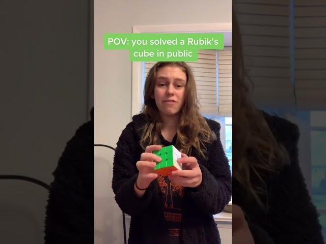 POV: you solved a Rubik's cube in public