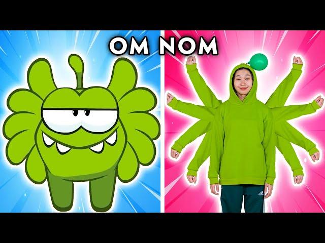 SUPER OM NOM - Funniest Momments of Om Nom (Cut The Rope)! | OM NOM WITH ZERO BUDGET | Woa Parody