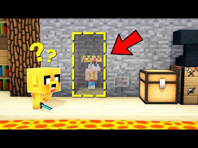 ¡ME ESCONDO EN LA HABITACIÓN SECRETA DE MINECRAFT!  EL ESCONDITE EN MINECRAFT