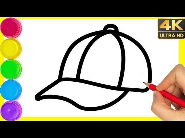 How to draw a cap step by step || Easy cap drawing for beginners. Cap drawing step by step easy.