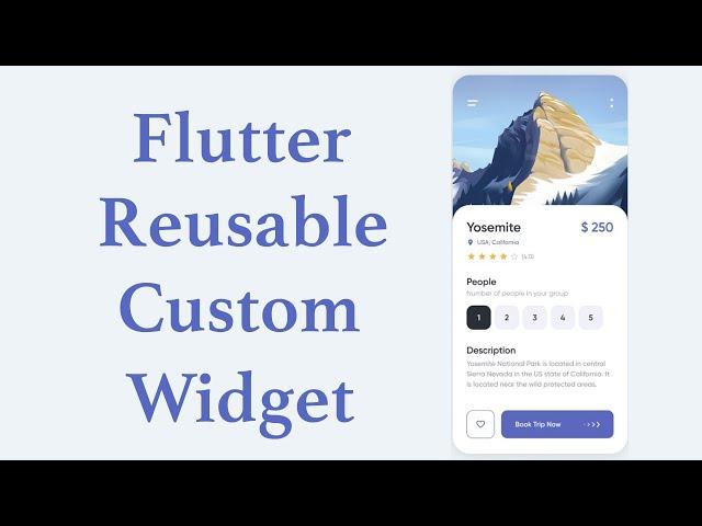 Flutter Reusable Custom Widgets | Reuse Buttons & Components