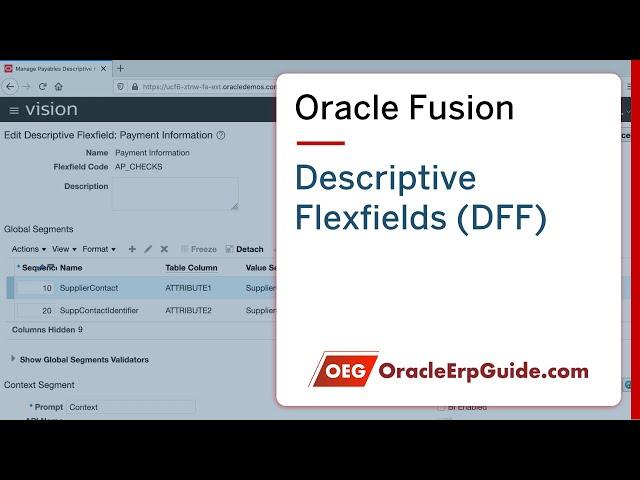 Descriptive Flexfields (DFF) in Oracle Fusion Cloud | OracleErpGuide.com