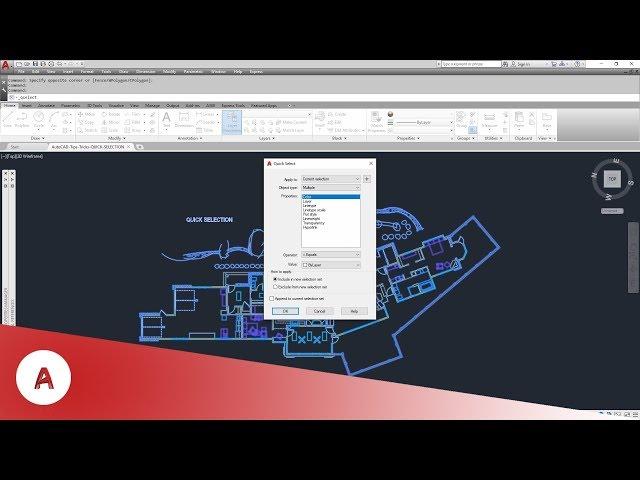 Learn AutoCAD - Quick Select