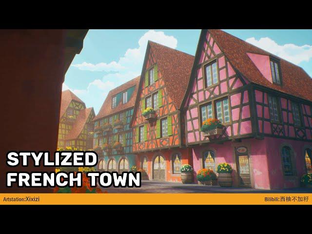 Stylized French Town Environment - Unreal Engine 5