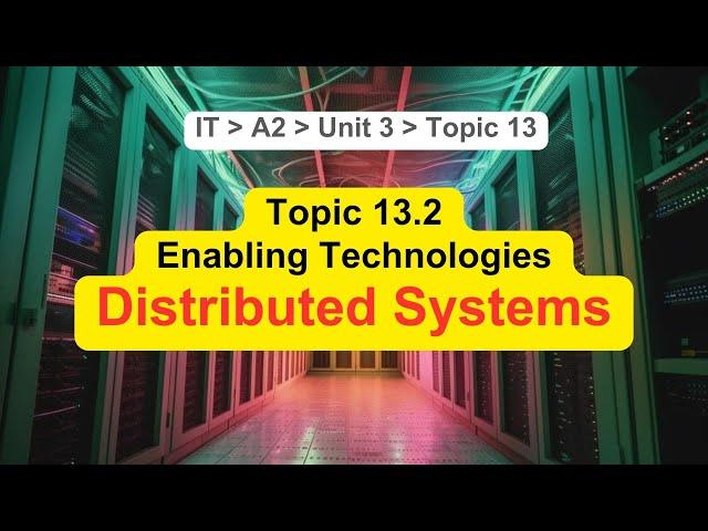 Edexcel IAL - A2 - IT - Unit 3 - Topic 13: - 13.1 Enabling Technologies - Distributed Systems