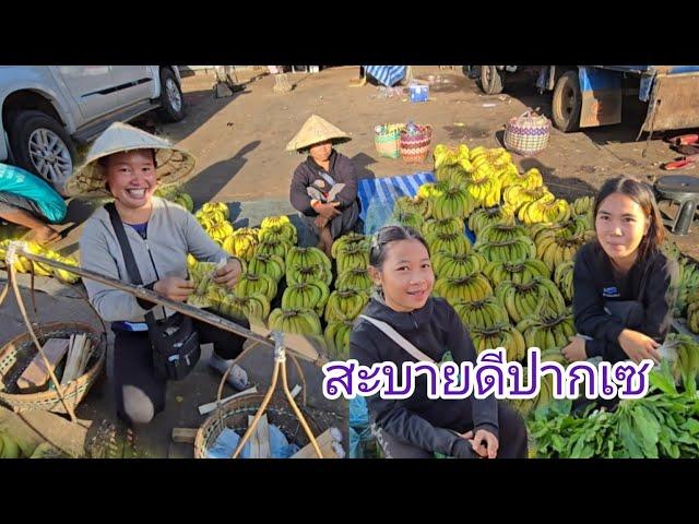 #streetfood #เที่ยวลาวใต้ ตลาดเช้าเมืงปากเซ #อาหารตามฤดูกาล #food  #แขวงจำปาสัก #สปปลาว #สาวลาว