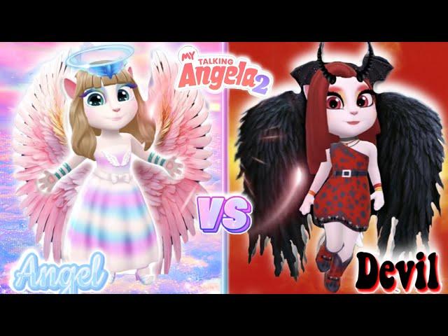 My Talking Angela 2 || ANGEL ANGELA  vs DEVIL ANGELA | New Update || Cosplay