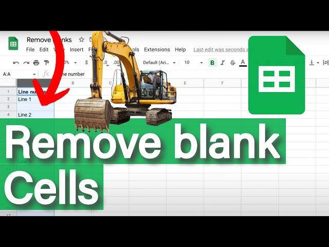 Remove blank cells in Google Sheet