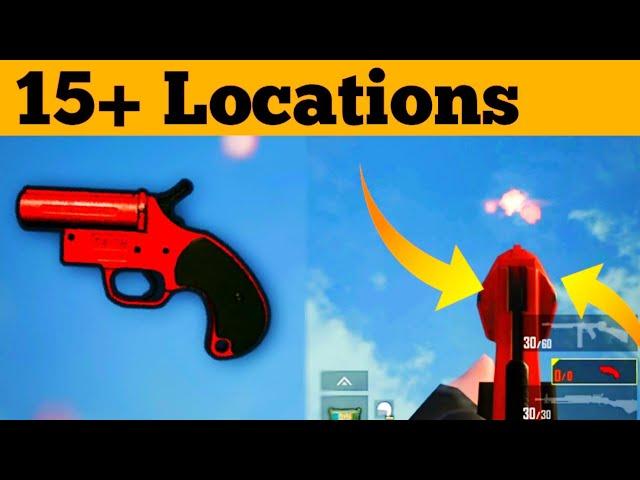 ALL FLARE GUN LOCATIONS PUBG LITE || PUBG LITE ME FLARE GUN KAHA MILTA HAI ! SECRET PLACE