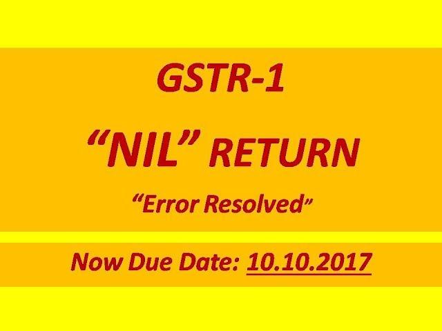 GSTR-1 "NIL" return (FILLED ALREADY 3 NIL RETURNS), Like Subscribe