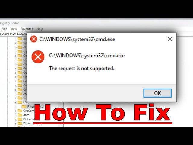 The Request Is Not Supported Error in Windows 11/10 [Solution]