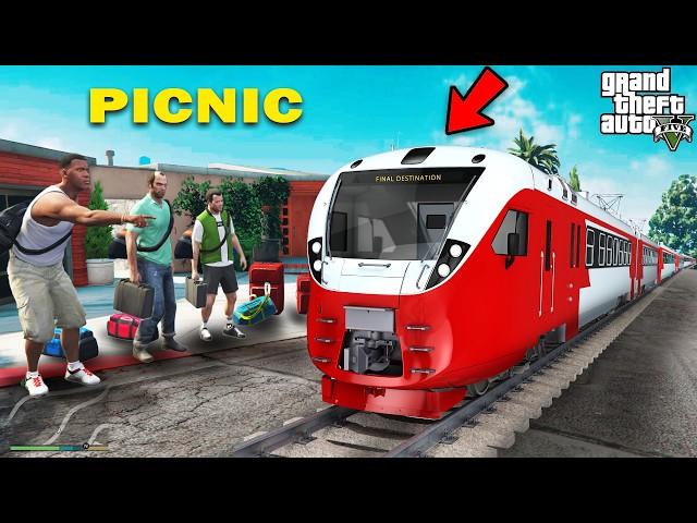 GTA 5 : Franklin Travelling In Train For Picnic GTA 5 !