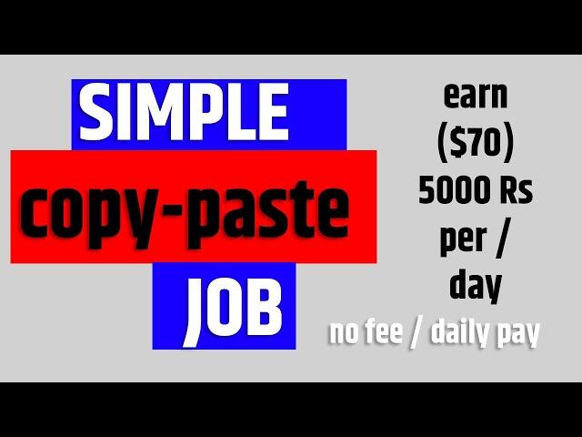 Article copy paste job without investment | Daily payment | Easy and simple work