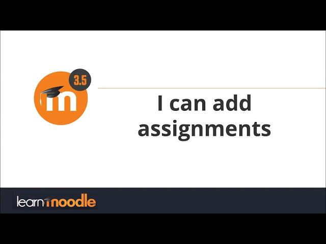 Assignment in Moodle 3.5