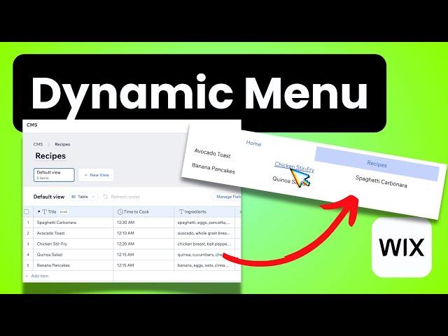 Dynamic Menu for Dynamic Pages | Wix Website Tutorial | Low Code