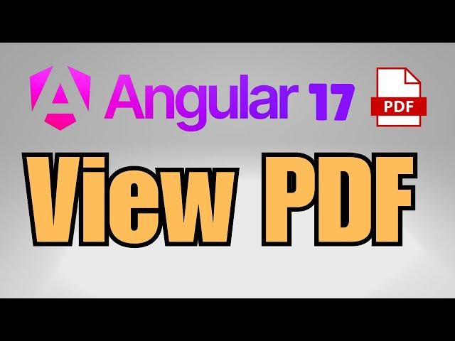 How to view PDF file in Angular 17?