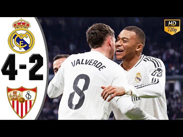 Real Madrid vs Sevilla 4-2 All Goals & Highlights 2024 | Resumen del Real Madrid hoy