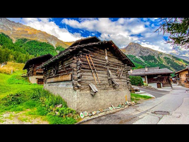 Zinal is a beautiful traditional Swiss village  Switzerland 4K