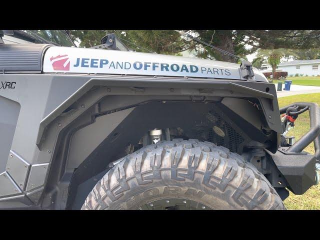 Smittybilt Front & Rear Inner Fender Liners for JK Wrangler - Review - How they Look - Install Tips.