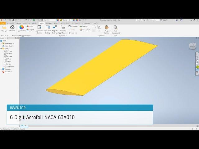 NACA Series importing points from Excel Sheet to Inventor Professional 2020 | Wing design Tutorial