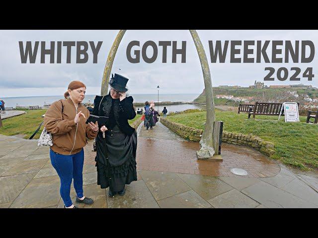 Whitby Walk UK - Whitby Goth Weekend 2024 - Whitby Walking Tour 4K - Saturday 27th April 2024