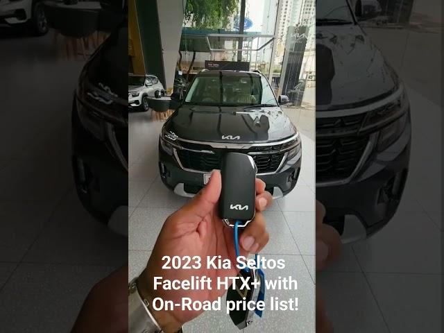 Kia Seltos 2023 Facelift with On-Road price list & mileage! #shorts 