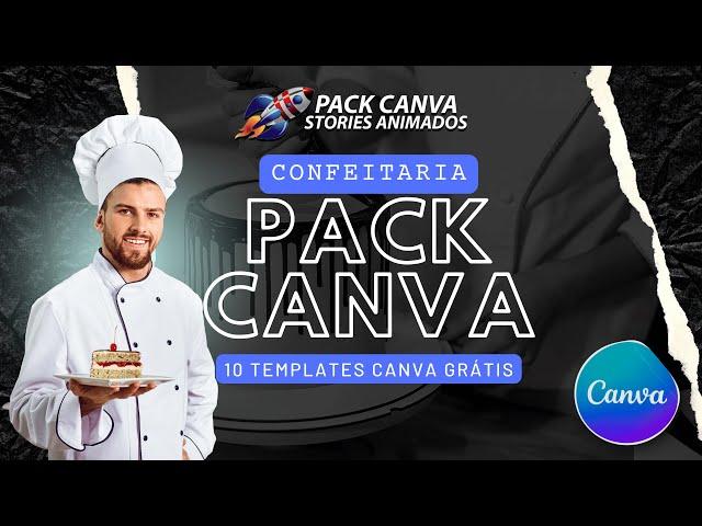 Pack Canva GRÁTIS CONFEITARIA - 10 Templates Canva Gratuitos para Confeitaria