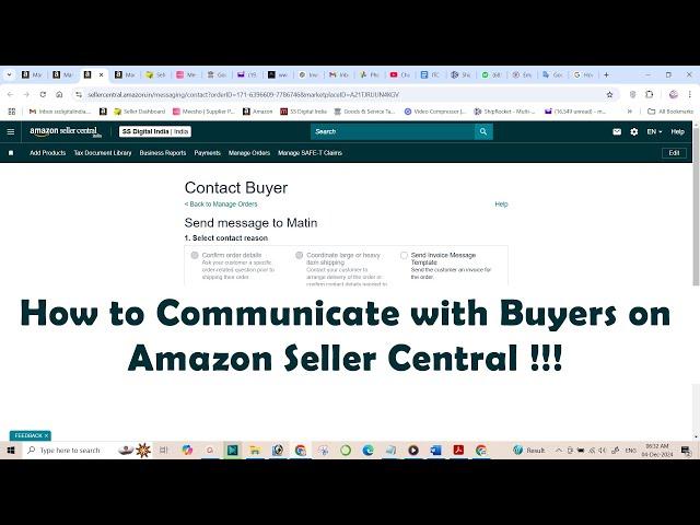 How to Communicate with Buyers on Amazon Seller Central !!!