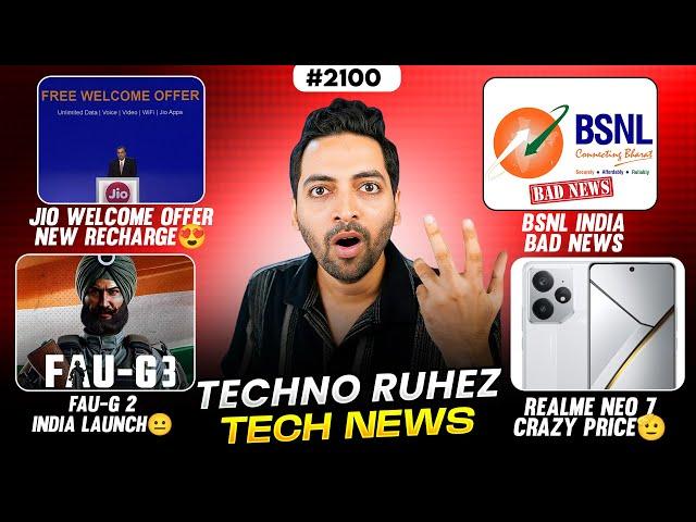 Jio Welcome Plan,FAU-G 2,BSNL Bad News,Vivo-Jovi Phone,realme Neo 7 Crazy Price🫡,POCO X7 India