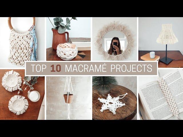 TOP 10 DIY MACRAME IDEAS - easy and more advanced projects for your home decor