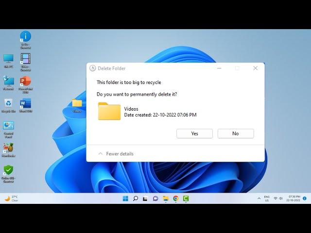 How to Fix Deleting Error “This Folder is Too Big to Recycle” in Windows PC