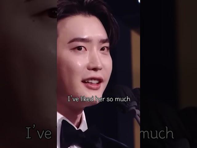 [ENG] Lee Jong Suk's Acceptance Speech Referring To IU #Shorts (Subscribe to Me for More Videos)