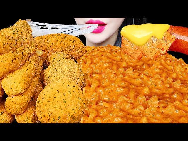 ASMR CHEESY CARBO FIRE NOODLE, CHICKEN, CHEESE BALL EATING SOUNDS NO TALKING MUKBANG