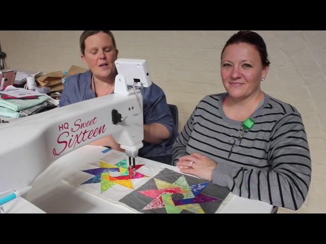 SASQA Video 14 How to quilt the Spinning Stars row with Heather Hopkins