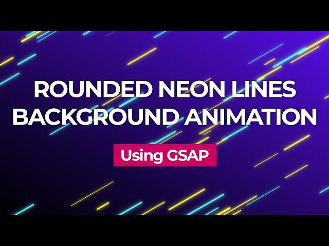 Rounded Neon Lines Background Animation